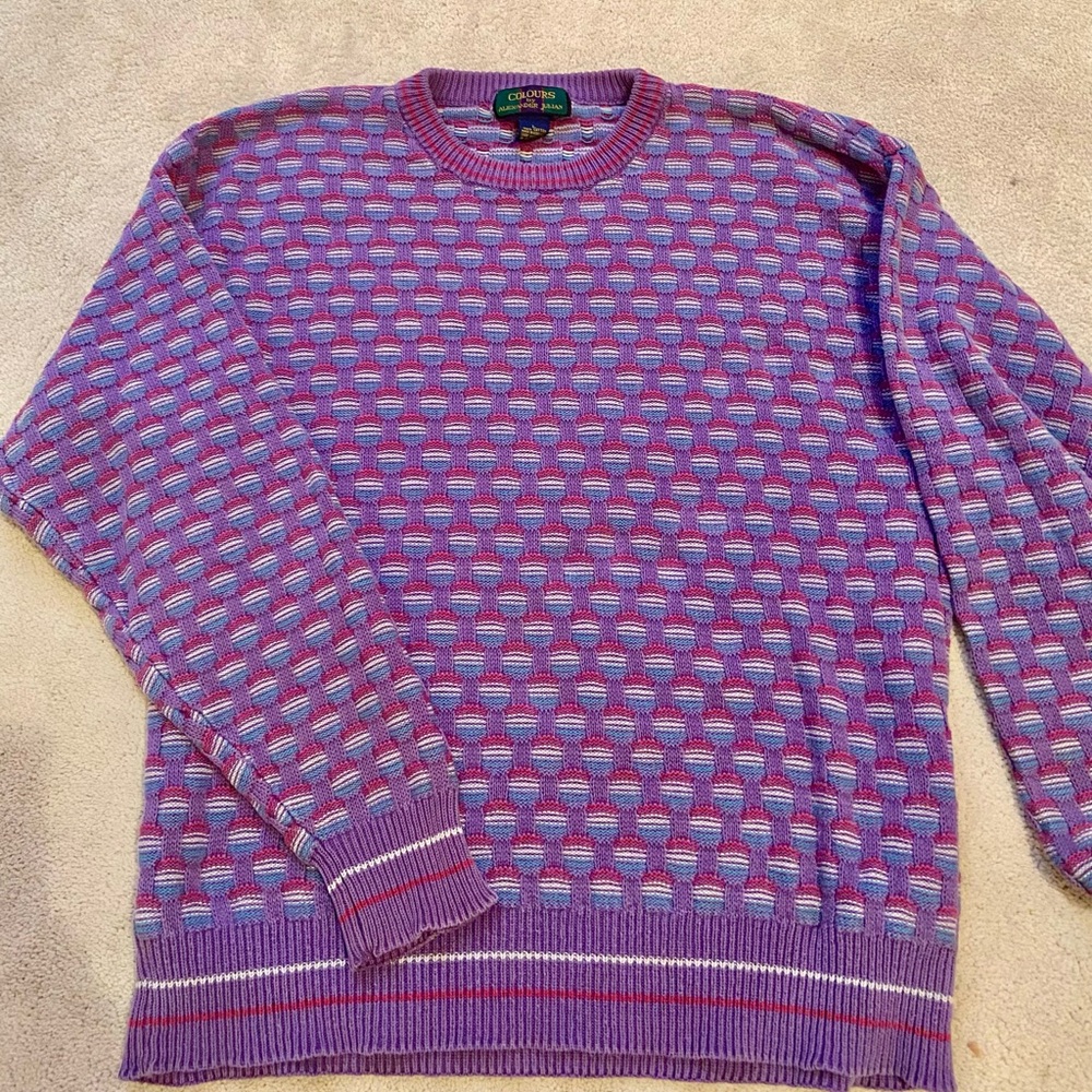 Vintage Colours by Alexander Julian 1980s
100 Percent Cotton Colorful Sweater - Picture 3 of 8